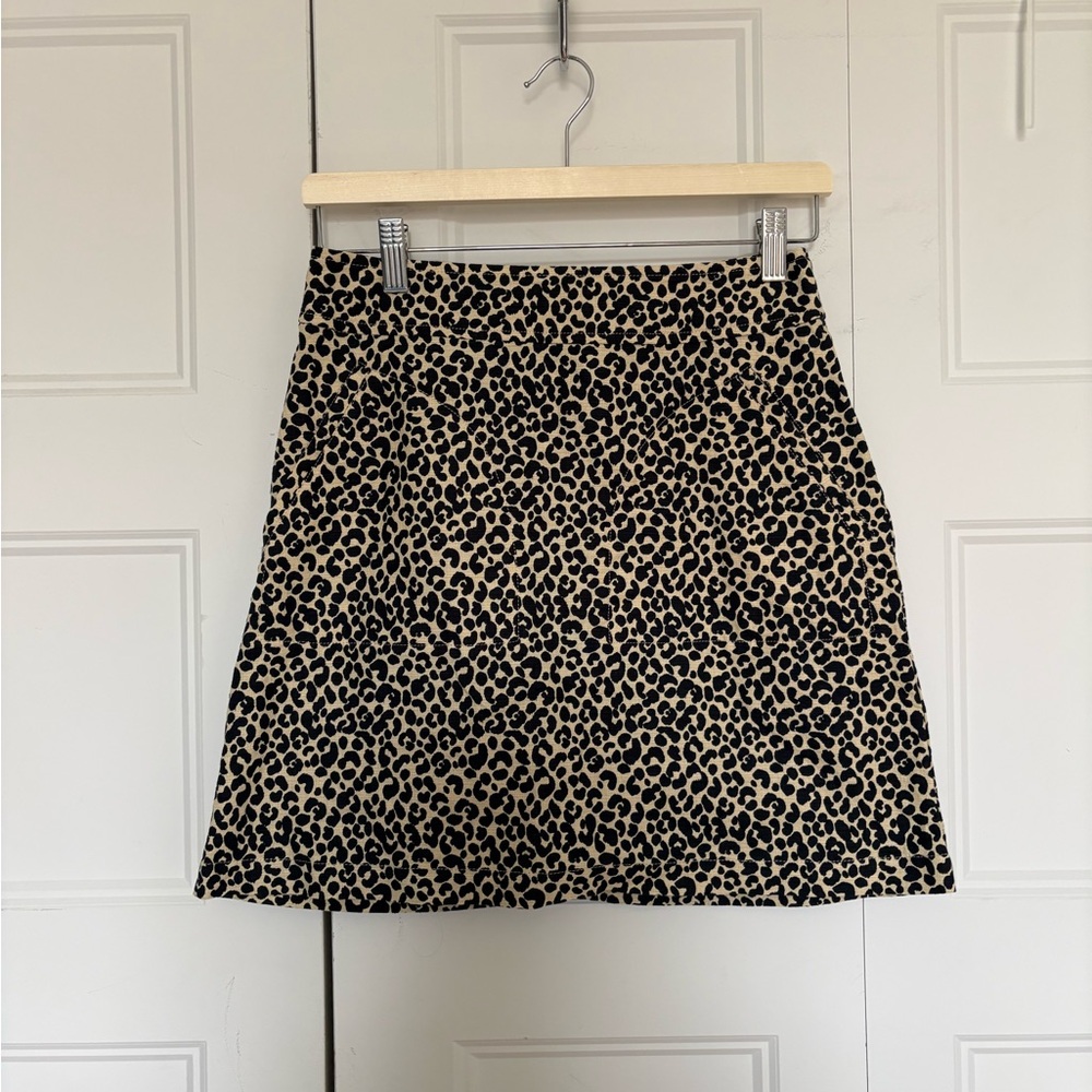 A.P.C. Leopard-Print Mini Skirt in Tan and Black